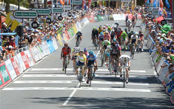 Simon Gerrans wins stage 1 of the Tour Down Under